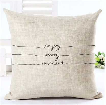 Letter Black and White Home Pillowcase