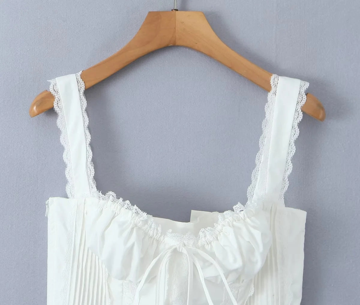 French Sexy Lace Trim Sling Vest