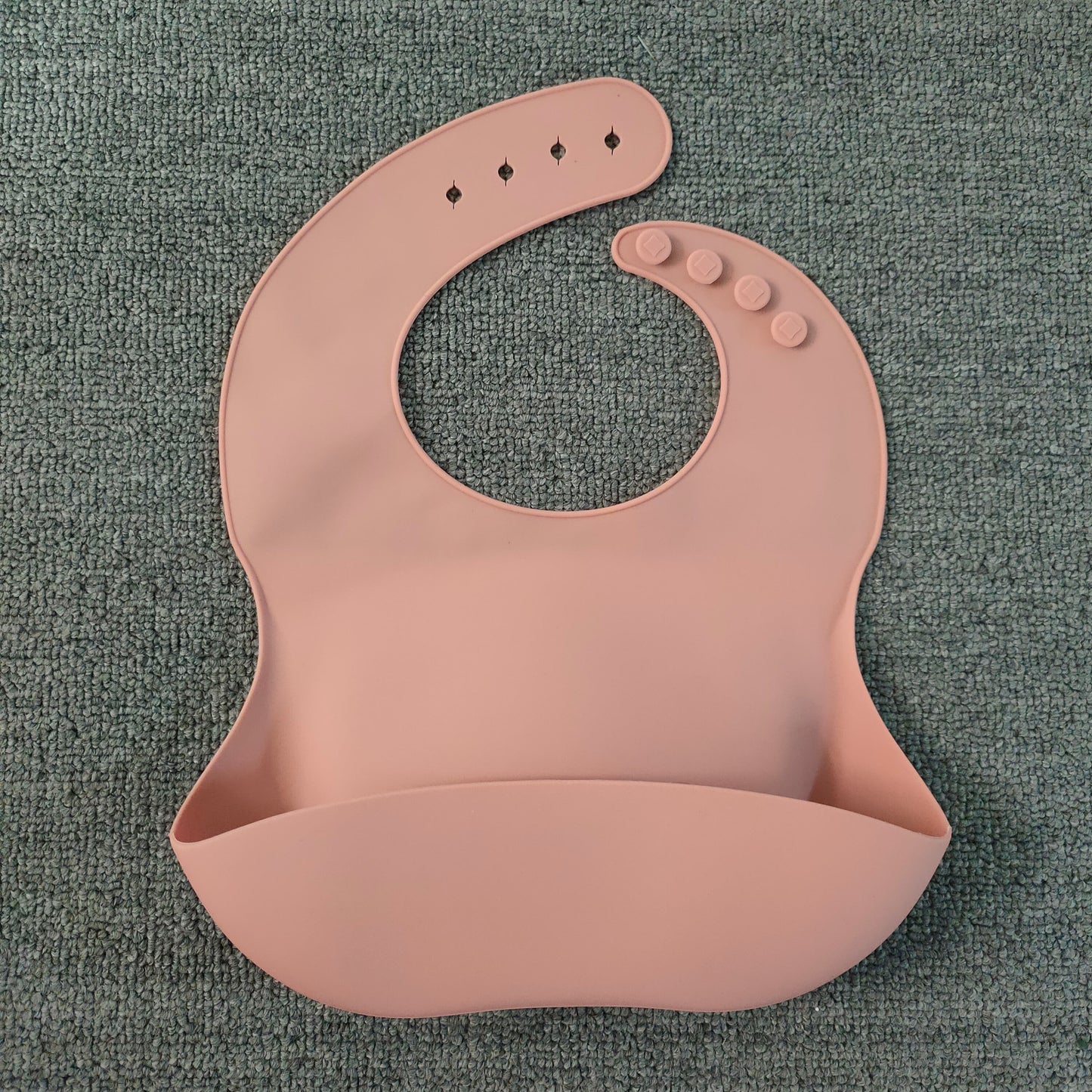 Soft Waterproof Silicone Baby Bib with Food Catcher