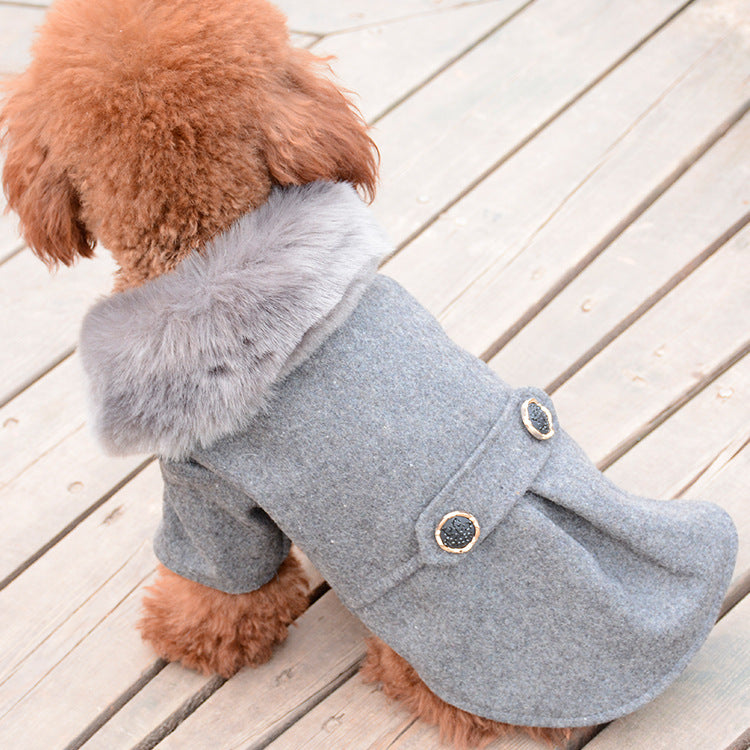 Smart Dog Coat with Fur Collar