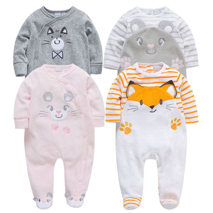 Baby cartoon Fleece Sleepsuit