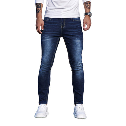 Men's Blue Stretch Skinny Denim Jeans