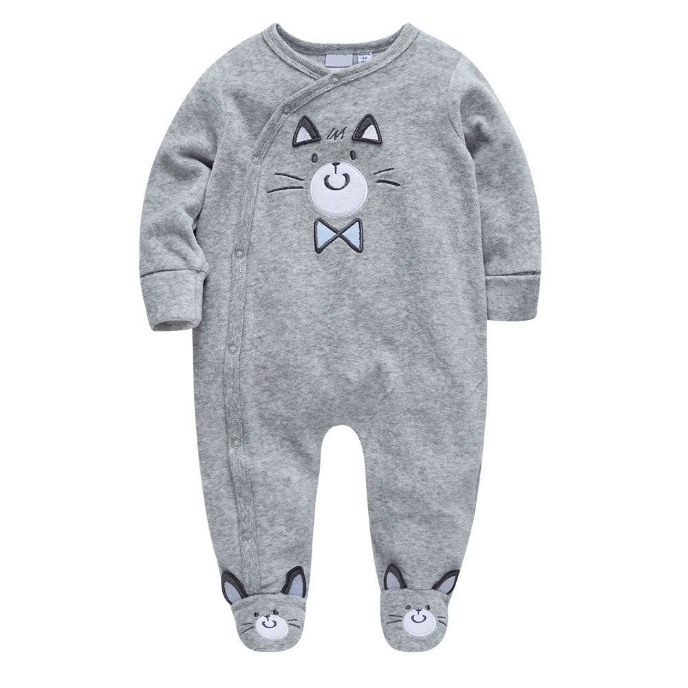 Baby cartoon Fleece Sleepsuit