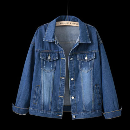 Blue Plus Size Denim Jacket