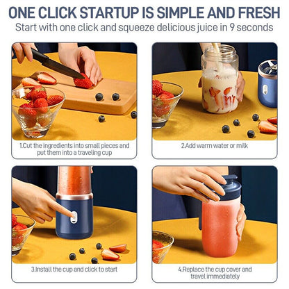 Portable Electric Juice Maker: Compact Smoothie Blender