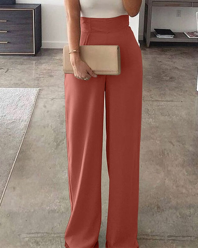 Casual Elegant Wide Leg Jumpsuit