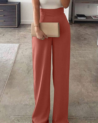 Casual Elegant Wide Leg Jumpsuit