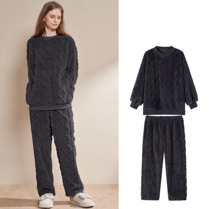 Winter Thickened Coral Fleece Loungewear Pyjamas