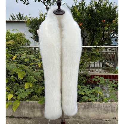 Women's Versatile Fox Tail Style Plush Long Warm Scarf