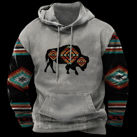 Bohemian Style Digital Printed Men's Street Fashion Hoodie