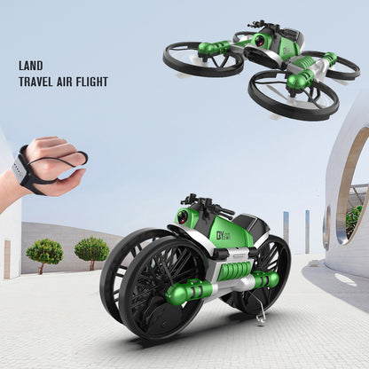 WiFi FPV RC Drone Motorcycle 2 in 1 Foldable Helicopter with Camera