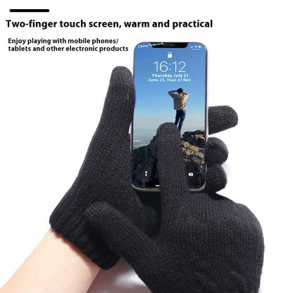 Winter Women's Double Layer Fleece-lined, Cold Protection Gloves