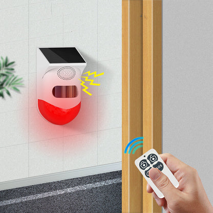 Human Body Infrared Sensing Remote Control Solar Alarm