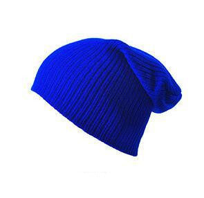 Warm Solid Color Striped Beanie Hat