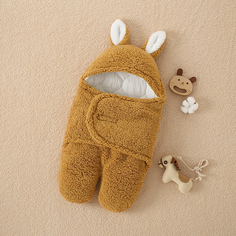 Gorgeous Thick Anti-Shock Baby Quilt with legs and Bear Ears Hood