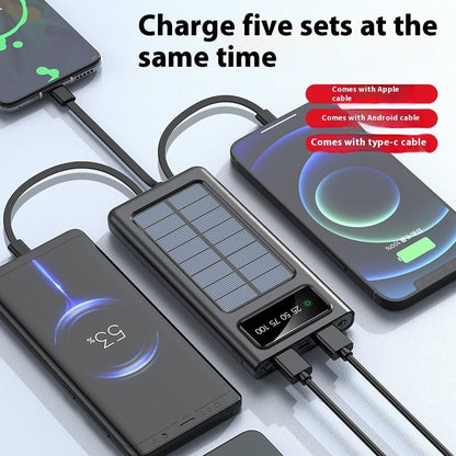 4 Cable Solar Energy Portable Battery For Mobile Phones