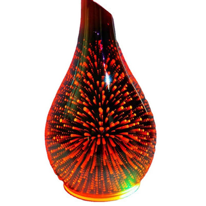 USB Touch Dimming 3D Aromatherapy Glass Vase,  Essential Oil,  Candle Incense,  Small Night Lamp