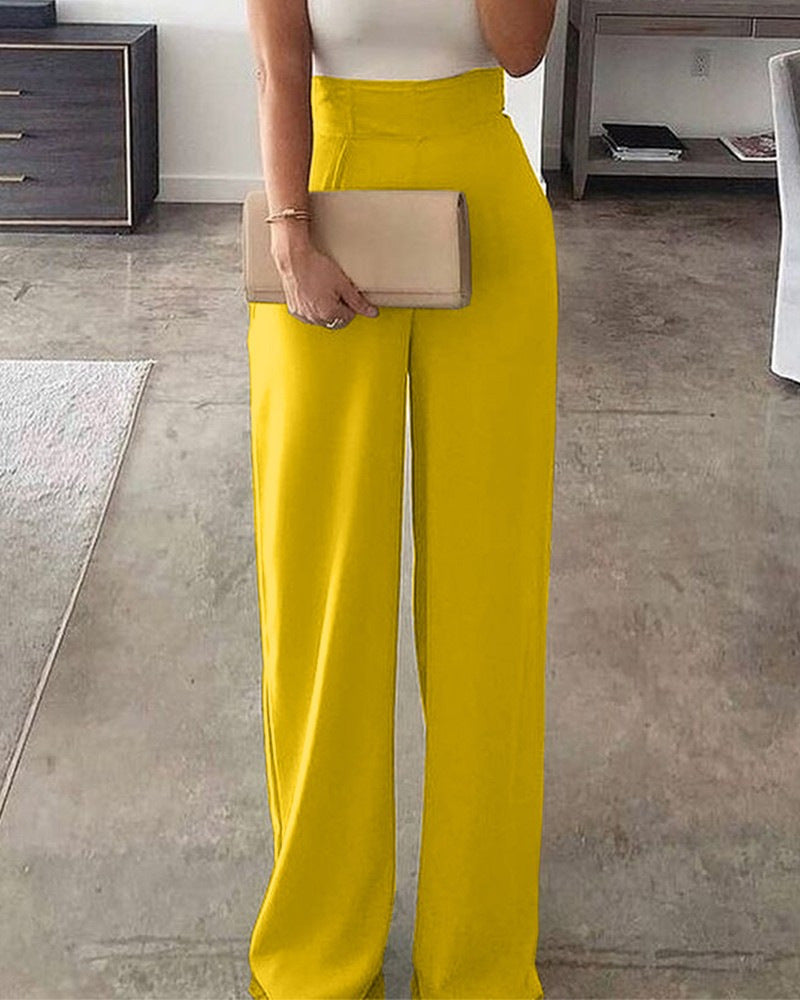 Casual Elegant Wide Leg Jumpsuit