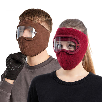 Polar Fleece Windproof Riding Mask with High-definition Anti-fog Eye Mask