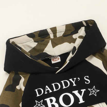 Army Style Daddy's Boy Hoodie & Trouser Set