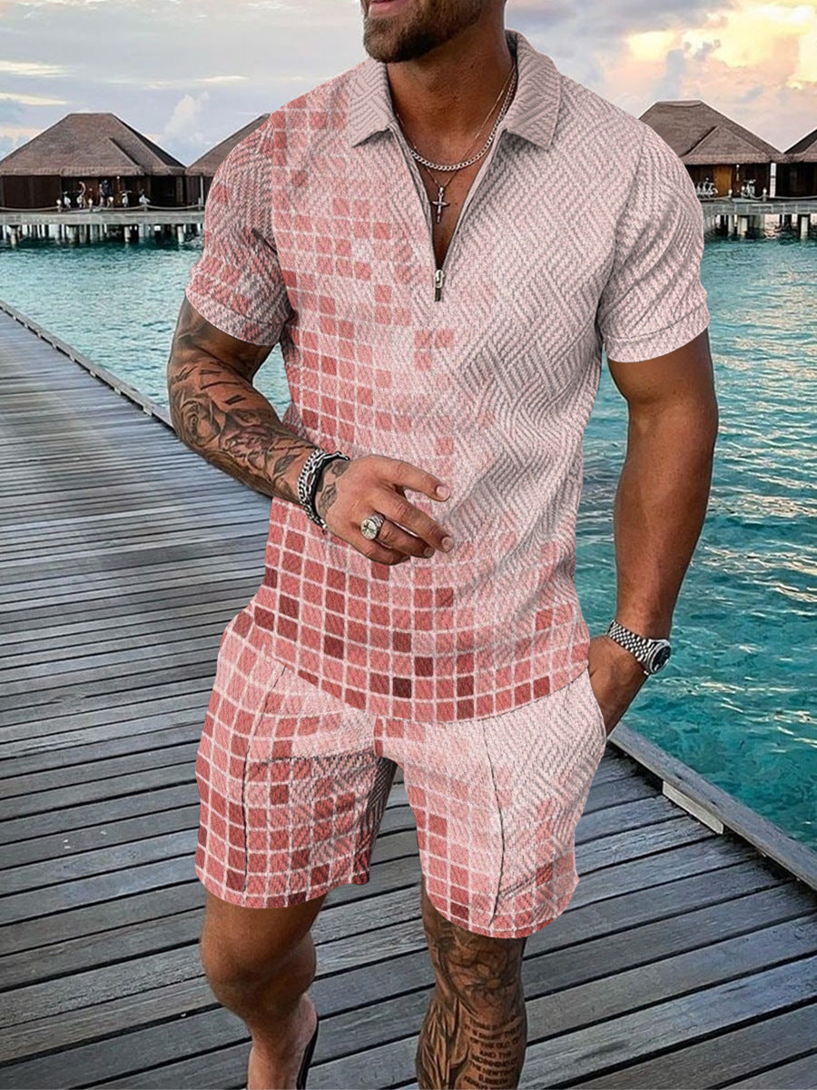 POLO Top & Short Patterned Suit