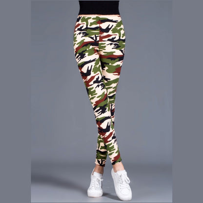 Printed Comfortable Camouflage Cotton Leggings