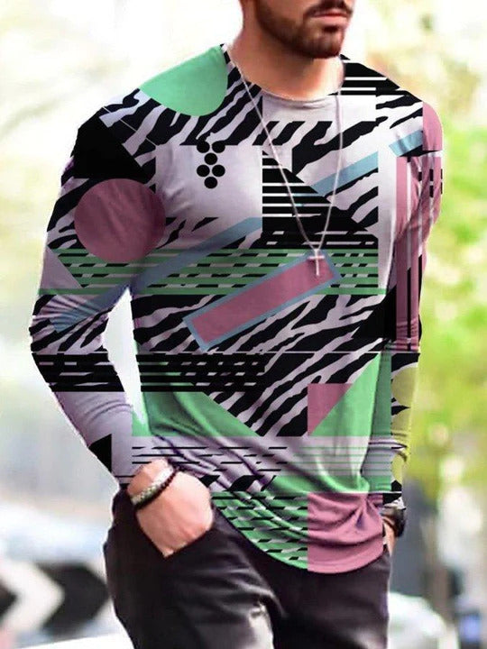 Printed Statement - Men's Long Sleeve Top