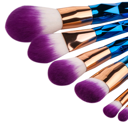 Dazzling 7-Diamond Makeup Brushes: Precision Beauty