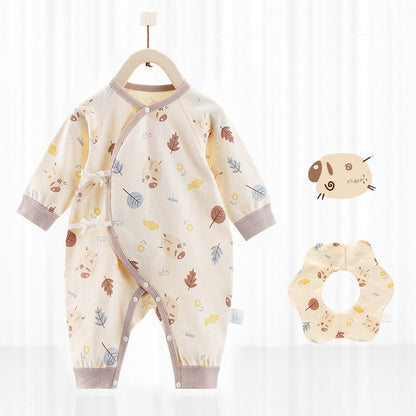 Playful Baby One-piece Cotton Romper with bib