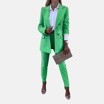 Green Ladies  Two Piece Suit