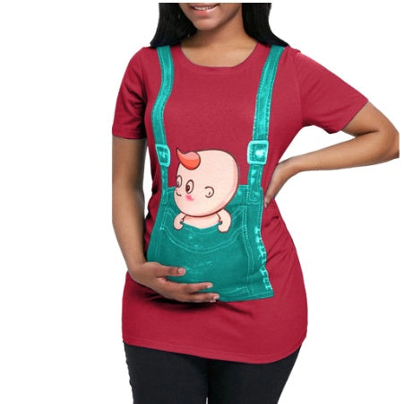 Cotton Cartoon Baby Printed Short Sleeve T-Shirt