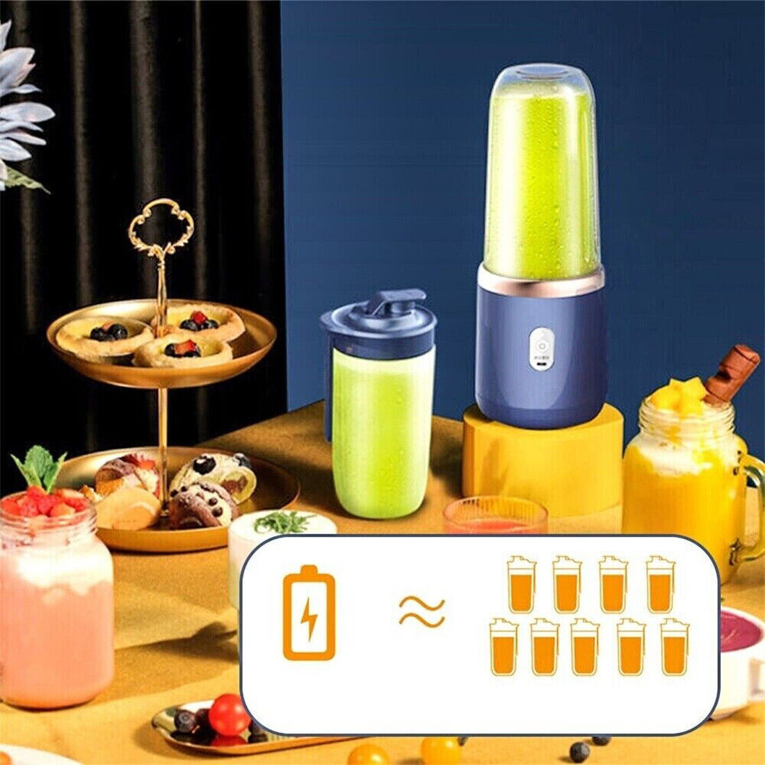 Portable Electric Juice Maker: Compact Smoothie Blender