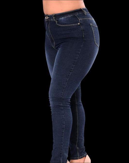 High Elastic Denim Jeans for the Curvier Women