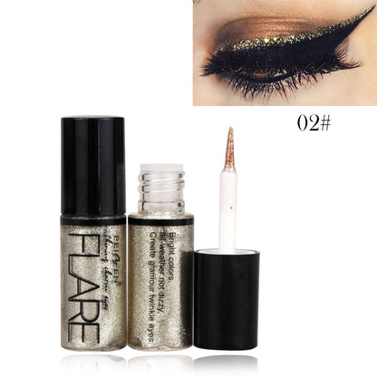 Flare Waterproof Glitter Eyeliner: Long-lasting Formula