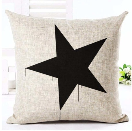 Letter Black and White Home Pillowcase