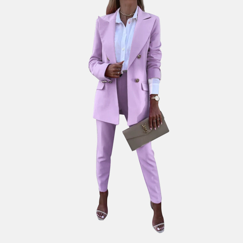 Purple Ladies Two Piece Suit