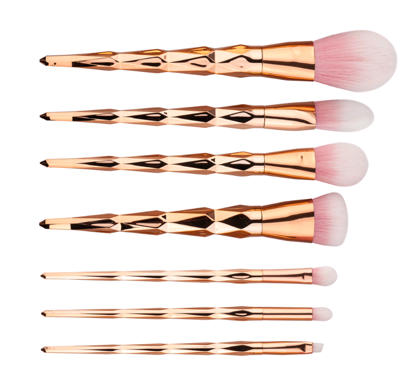 Dazzling 7-Diamond Makeup Brushes: Precision Beauty