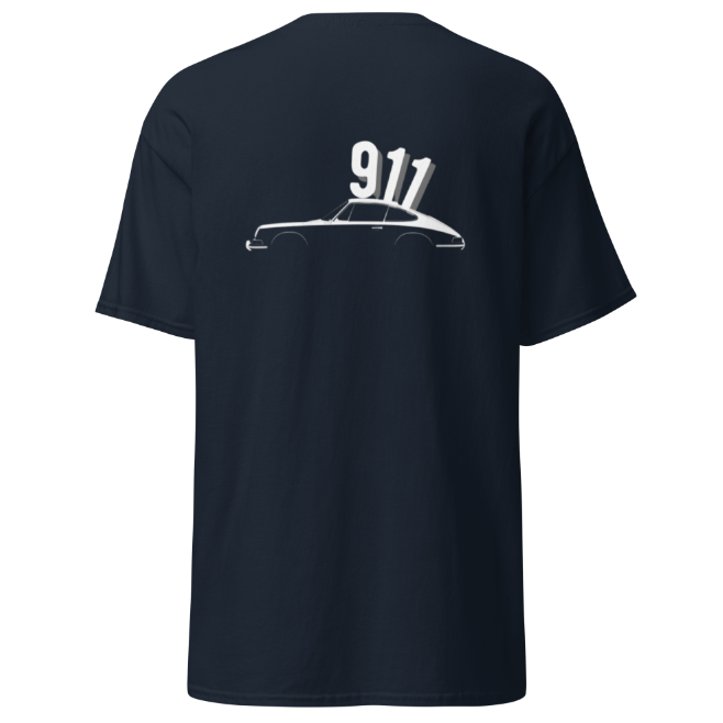 Printed 911 Blue Casual T-shirt