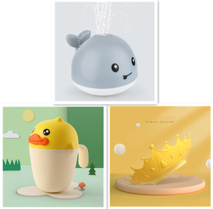 LED Fun Bath Time with Spouting & Spray Whale