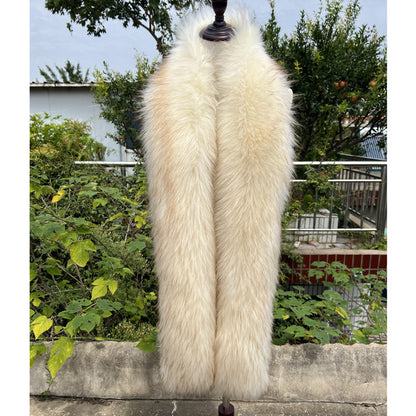 Women's Versatile Fox Tail Style Plush Long Warm Scarf