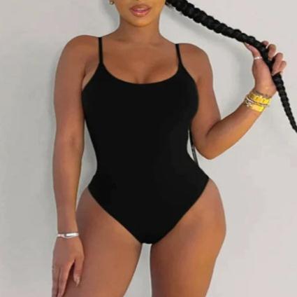 Black Summer Backless String Swimsuit