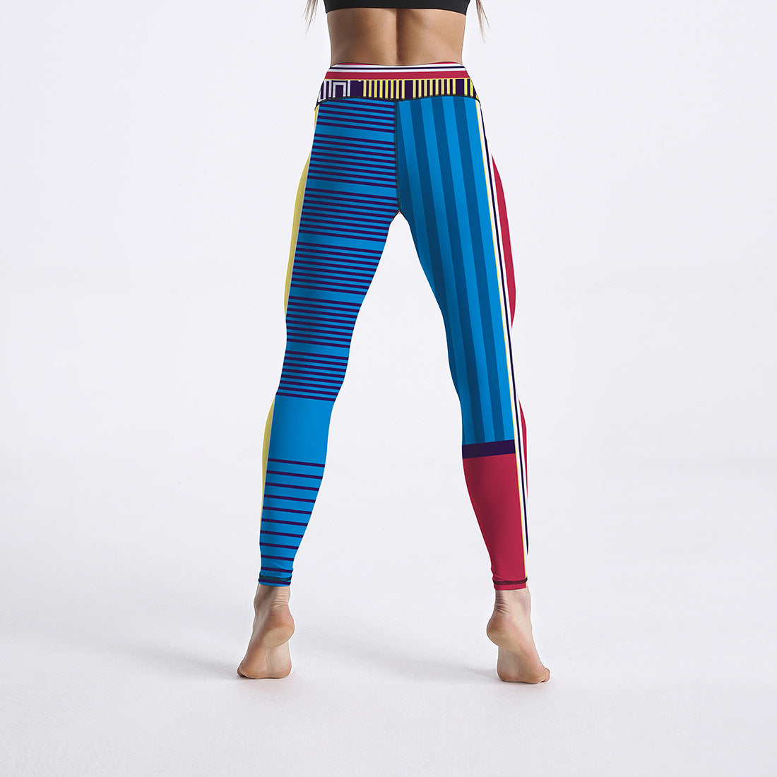 Printed High Waist Cropped Yoga Pants