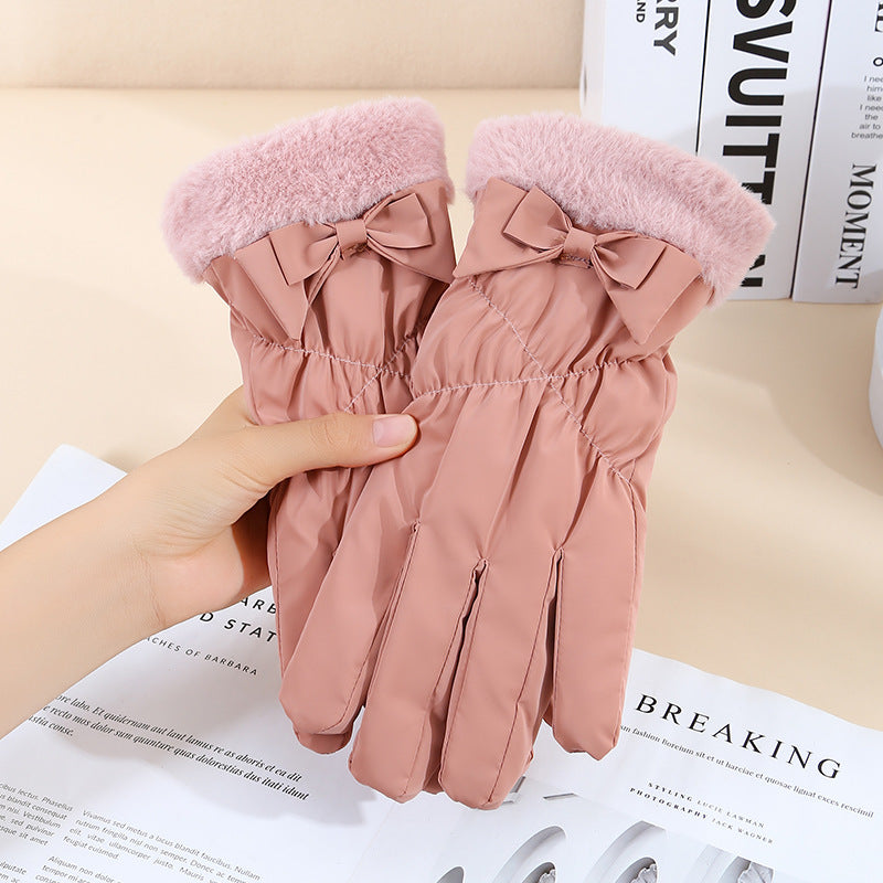 Warm Gloves Winter Women's Touch Screen Fleece-lined Thickened