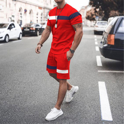 Men's Summer Short Sleeve Fitness Suit