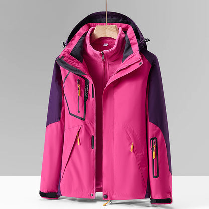 Three-in-one Outdoor Fleece Thickened Mountaineering Coat