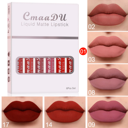 CmaaDu Matte Non-Stick Long-Lasting Lipstick