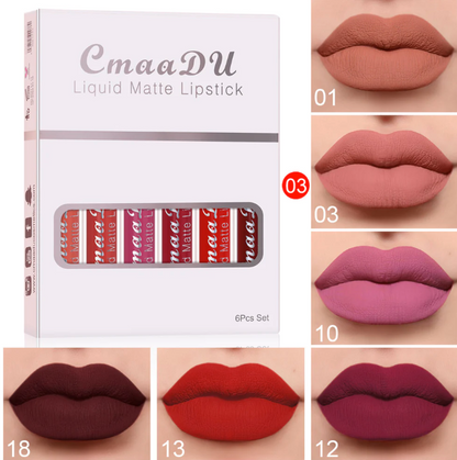 CmaaDu Matte Non-Stick Long-Lasting Lipstick