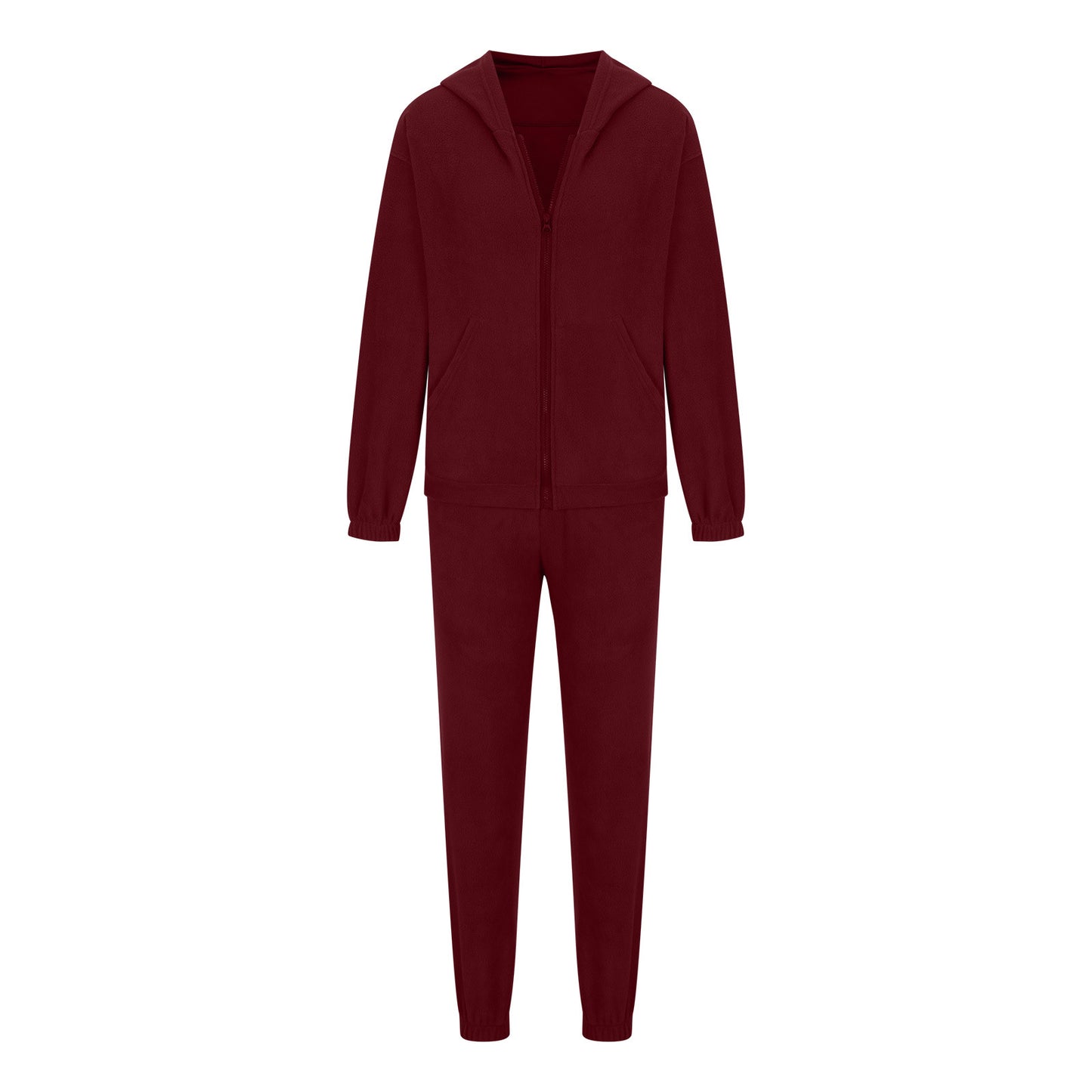 red Sports/Lounge Sweater Suit: Cozy Active Wear