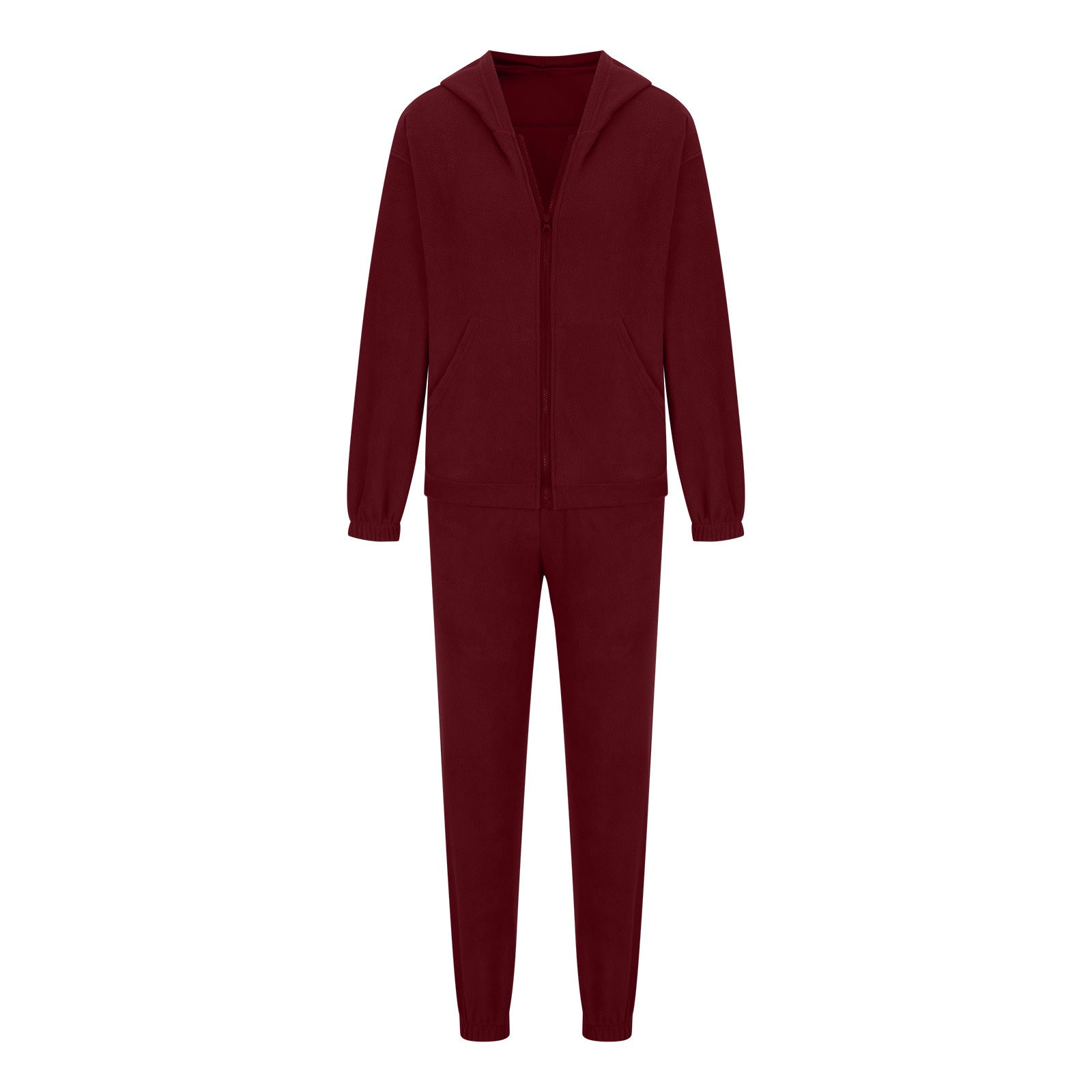 red Sports/Lounge Sweater Suit: Cozy Active Wear