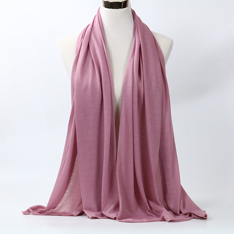 Pink Monochrome Cotton Jersey Scarf